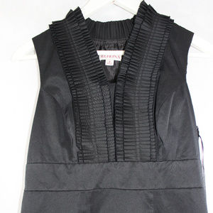 Silky Polyester High Waist Flare Black Dress